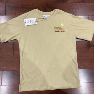 Zara Kids Yellow 'Sunset Spot' Tee